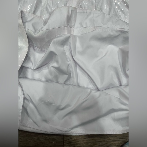 [US14] By Anthropologie The Avery Pleated Maxi White Skirt Sequin Edition NWOT - Picture 11 of 11